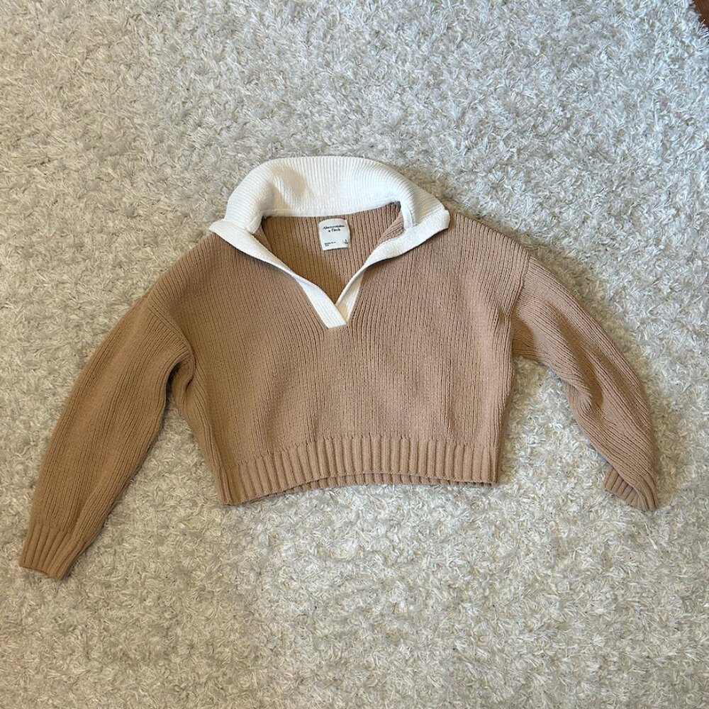 Abercrombie Cable Collared Sweater